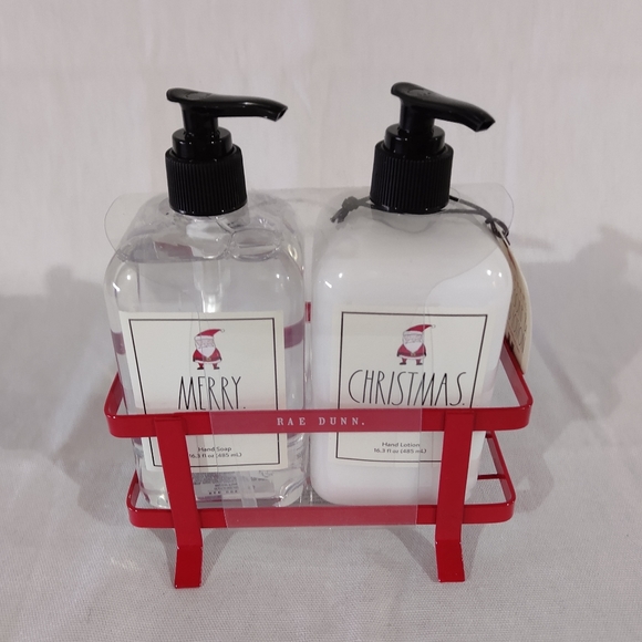 Rae Dunn Bath New Rae Dunn Red And White Holidays Soap And Lotion